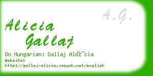 alicia gallaj business card